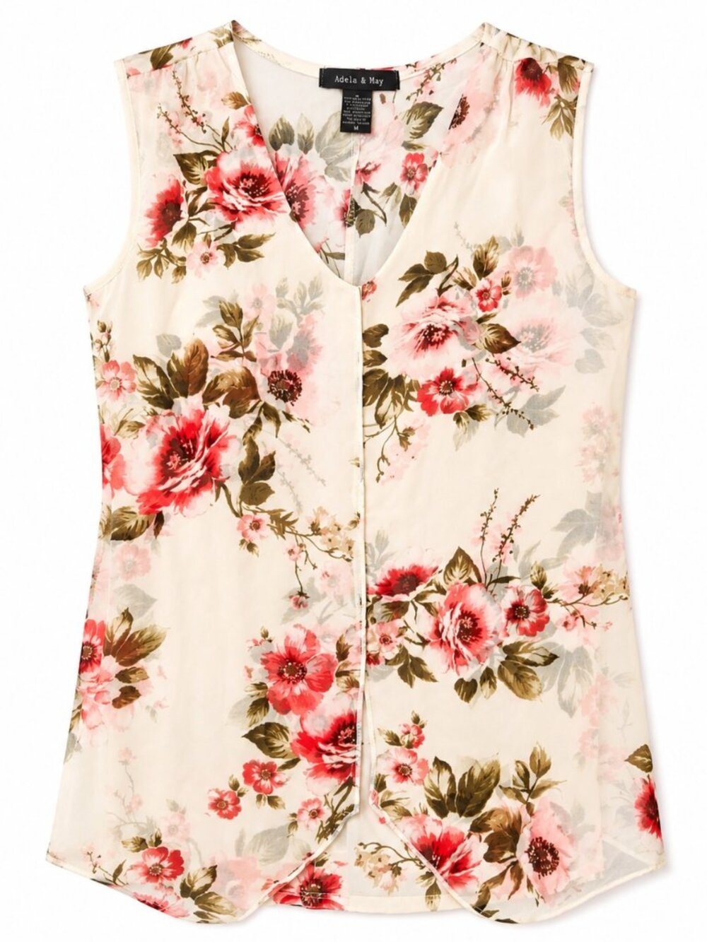 Floral V-neck blouse